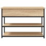 Shoe bench engineered wood Sonoma oak 70x42.5x50 cm by , Benches for halls and storage - Ref: Foro24-839029, Price: 60,98 €, ...