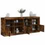 Sideboard with LED lights smoked oak 164x37x67 cm by , Sideboards - Ref: Foro24-3209055, Price: 201,91 €, Discount: %