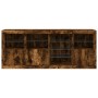 Sideboard with LED lights smoked oak 164x37x67 cm by , Sideboards - Ref: Foro24-3209055, Price: 201,91 €, Discount: %