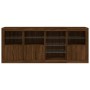 Sideboard with LED lights oak brown 164x37x67 cm by , Sideboards - Ref: Foro24-3209057, Price: 194,43 €, Discount: %