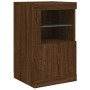 Sideboard with LED lights oak brown 164x37x67 cm by , Sideboards - Ref: Foro24-3209057, Price: 194,43 €, Discount: %