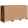 Sideboard with LED lights smoked oak 123x37x67 cm by , Sideboards - Ref: Foro24-3209062, Price: 150,02 €, Discount: %