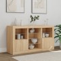 Sideboard with LED lights Sonoma oak 123x37x67 cm by , Sideboards - Ref: Foro24-3209081, Price: 162,01 €, Discount: %