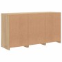 Sideboard with LED lights Sonoma oak 123x37x67 cm by , Sideboards - Ref: Foro24-3209081, Price: 162,01 €, Discount: %