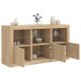 Sideboard mit LED-Leuchten Sonoma-Eiche 123x37x67 cm von , Sideboards - Ref: Foro24-3209060, Preis: 155,52 €, Rabatt: %