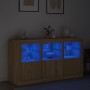 Sideboard mit LED-Leuchten Sonoma-Eiche 123x37x67 cm von , Sideboards - Ref: Foro24-3209060, Preis: 155,52 €, Rabatt: %