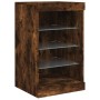 Sideboard with LED lights smoked oak 123x37x67 cm by , Sideboards - Ref: Foro24-3209083, Price: 153,31 €, Discount: %