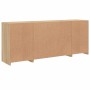 Sideboard with LED lights Sonoma oak 163x37x67 cm by , Sideboards - Ref: Foro24-3209074, Price: 181,11 €, Discount: %