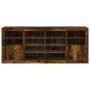 Sideboard with LED lights smoked oak 163x37x67 cm by , Sideboards - Ref: Foro24-3209097, Price: 171,87 €, Discount: %