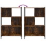 Smoked oak engineered wood shelf 72x28x109 cm by , Bookcases and shelves - Ref: Foro24-838885, Price: 59,36 €, Discount: %