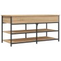 Shoe bench engineered wood Sonoma oak 100x42.5x50 cm by , Benches for halls and storage - Ref: Foro24-839034, Price: 84,81 €,...