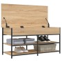 Shoe bench engineered wood Sonoma oak 100x42.5x50 cm by , Benches for halls and storage - Ref: Foro24-839034, Price: 84,81 €,...