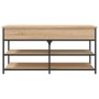 Shoe bench engineered wood Sonoma oak 100x42.5x50 cm by , Benches for halls and storage - Ref: Foro24-839034, Price: 84,81 €,...