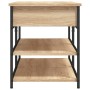 Shoe bench engineered wood Sonoma oak 100x42.5x50 cm by , Benches for halls and storage - Ref: Foro24-839034, Price: 84,81 €,...