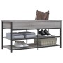 Banco zapatero madera de ingeniería gris Sonoma 100x42,5x50 cm de , Bancos para recibidores y almacenamiento - Ref: Foro24-83...