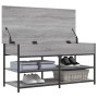 Banco zapatero madera de ingeniería gris Sonoma 100x42,5x50 cm de , Bancos para recibidores y almacenamiento - Ref: Foro24-83...