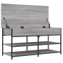 Banco zapatero madera de ingeniería gris Sonoma 100x42,5x50 cm de , Bancos para recibidores y almacenamiento - Ref: Foro24-83...