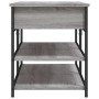 Banco zapatero madera de ingeniería gris Sonoma 100x42,5x50 cm de , Bancos para recibidores y almacenamiento - Ref: Foro24-83...