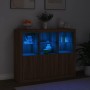 Sideboard mit LED-Licht 3-teilig, Holzwerkstoff Eiche braun von , Sideboards - Ref: Foro24-3209106, Preis: 205,60 €, Rabatt: %