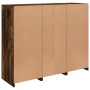 Sideboard with LED light 3 pieces engineered wood smoked oak by , Sideboards - Ref: Foro24-3209125, Price: 183,71 €, Discount: %