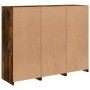 Sideboard with LED light 3 pieces engineered wood smoked oak by , Sideboards - Ref: Foro24-3209104, Price: 192,86 €, Discount: %