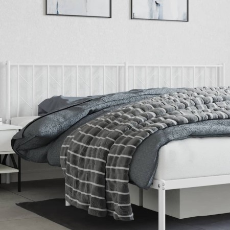 White metal headboard 200 cm by , Headboards and footboards - Ref: Foro24-374524, Price: 38,99 €, Discount: %