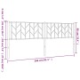 Kopfteil aus weißem Metall, 200 cm von , Kopf- und Fußteile - Ref: Foro24-374524, Preis: 37,30 €, Rabatt: %