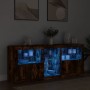 Sideboard mit LED-Leuchten, geräucherte Eiche, 162 x 37 x 67 cm von , Sideboards - Ref: Foro24-3209034, Preis: 204,91 €, Raba...