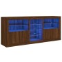 Sideboard mit LED-Leuchten, braune Eiche, 162 x 37 x 67 cm von , Sideboards - Ref: Foro24-3209036, Preis: 191,28 €, Rabatt: %