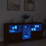 Sideboard mit LED-Leuchten, braune Eiche, 162 x 37 x 67 cm von , Sideboards - Ref: Foro24-3209036, Preis: 191,28 €, Rabatt: %