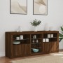 Sideboard mit LED-Leuchten, braune Eiche, 162 x 37 x 67 cm von , Sideboards - Ref: Foro24-3209036, Preis: 191,28 €, Rabatt: %