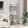 Bookcase with 5 shelves gray Sonoma wood 60.5x24x166.5 cm by , Bookcases and shelves - Ref: Foro24-838866, Price: 51,39 €, Di...