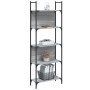 Bookcase with 5 shelves gray Sonoma wood 60.5x24x166.5 cm by , Bookcases and shelves - Ref: Foro24-838866, Price: 51,39 €, Di...