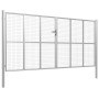 Silver galvanized steel garden gate 415x250 cm by vidaXL, garden gates - Ref: Foro24-144303, Price: 747,47 €, Discount: %