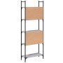 Bookcase with 5 shelves gray Sonoma wood 60.5x24x166.5 cm by , Bookcases and shelves - Ref: Foro24-838866, Price: 51,39 €, Di...