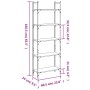 Bookcase with 5 shelves gray Sonoma wood 60.5x24x166.5 cm by , Bookcases and shelves - Ref: Foro24-838866, Price: 51,39 €, Di...