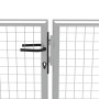 Silver galvanized steel garden gate 415x250 cm by vidaXL, garden gates - Ref: Foro24-144303, Price: 747,47 €, Discount: %