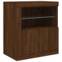 Sideboard with LED lights brown oak 283x37x67 cm by , Sideboards - Ref: Foro24-3209022, Price: 306,09 €, Discount: %