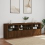 Sideboard mit LED-Leuchten, braune Eiche, 202 x 37 x 67 cm von , Sideboards - Ref: Foro24-3209015, Preis: 224,99 €, Rabatt: %