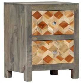 Solid gray mango wood bedside table 40x30x50 cm by vidaXL, Nightstands - Ref: Foro24-282734, Price: 117,38 €, Discount: %