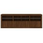 Sideboard mit LED-Leuchten, braune Eiche, 202 x 37 x 67 cm von , Sideboards - Ref: Foro24-3209015, Preis: 224,99 €, Rabatt: %