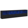 Aparador con luces LED negro 283x37x67 cm de , Aparadores - Ref: Foro24-3209017, Precio: 292,54 €, Descuento: %