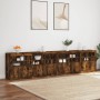 Sideboard with LED lights smoked oak 283x37x67 cm by , Sideboards - Ref: Foro24-3209020, Price: 292,99 €, Discount: %