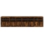 Sideboard with LED lights smoked oak 283x37x67 cm by , Sideboards - Ref: Foro24-3209020, Price: 292,99 €, Discount: %