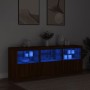 Sideboard with LED lights brown oak 181.5x37x67 cm by , Sideboards - Ref: Foro24-3209008, Price: 211,06 €, Discount: %