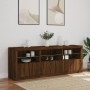 Sideboard with LED lights brown oak 181.5x37x67 cm by , Sideboards - Ref: Foro24-3209008, Price: 211,06 €, Discount: %