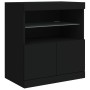 Sideboard mit LED-Leuchten schwarz 181,5x37x67 cm von , Sideboards - Ref: Foro24-3209003, Preis: 194,69 €, Rabatt: %