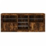 Sideboard with LED lights smoked oak 181.5x37x67 cm by , Sideboards - Ref: Foro24-3209041, Price: 198,99 €, Discount: %