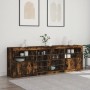 Sideboard mit LED-Leuchten, geräucherte Eiche, 202 x 37 x 67 cm von , Sideboards - Ref: Foro24-3209048, Preis: 226,94 €, Raba...