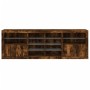 Sideboard mit LED-Leuchten, geräucherte Eiche, 202 x 37 x 67 cm von , Sideboards - Ref: Foro24-3209048, Preis: 226,94 €, Raba...